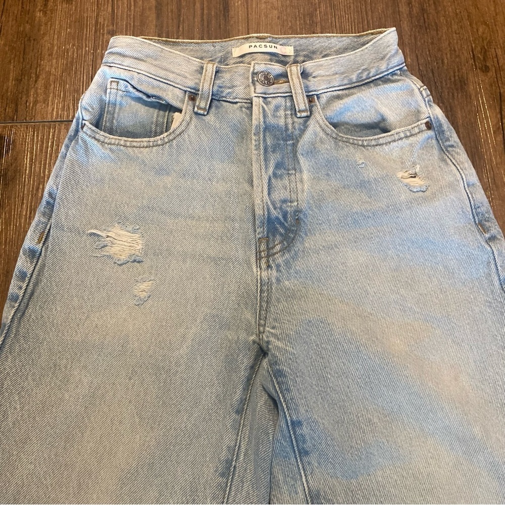PacSun Distressed Mom Jeans, Size 22, Regular Length - Picture 4 of 7